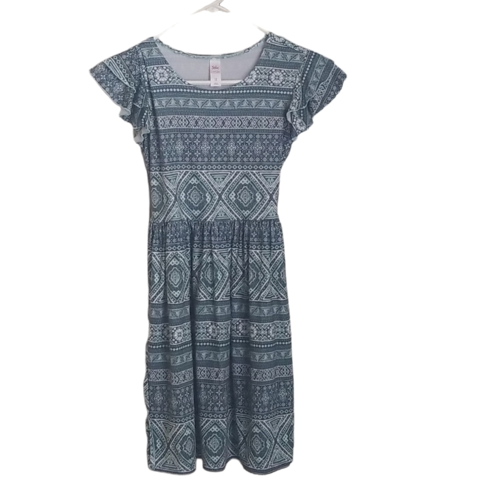 JUSTICE TRIBAL PRINT DRESS. GIRLS SIZE 12
